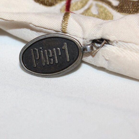 Two Pier 1 Embroidered Floral Throw Pillow Covers Elena Gilbert Vampire Diaries - Picture 11 of 15